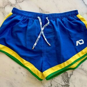 Men’s Blue and Yellow Athletic short Shorts by Addicted